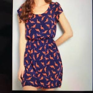 ModCloth Peach Love Dinosaur Dress Size L